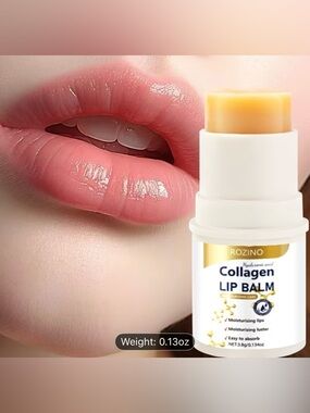 Collagen Lip Balm NEW - Hydrating Yellow Balm for Soft, Glossy Lips